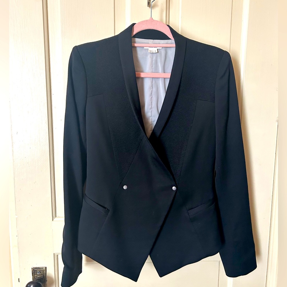 Helmut Lang smoking wool textured jacket blazer. Textured wool designer jacket 6
